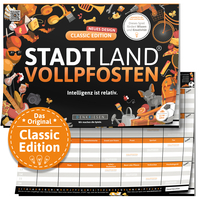 DENKRIESEN - STADT LAND VOLLPFOSTEN® - CLASSIC EDITION - "Intelligenz ist relativ." - A4