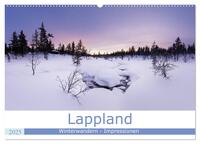 Lappland - Winterwandern Impressionen (Wandkalender 2025 DIN A2 quer), CALVENDO Monatskalender