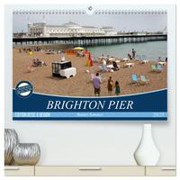 Brighton Pier Bunter Sommer (hochwertiger Premium Wandkalender 2025 DIN A2 quer), Kunstdruck in Hochglanz