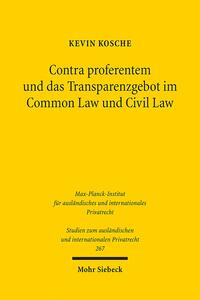 Contra proferentem und das Transparenzgebot im Common Law und Civil Law