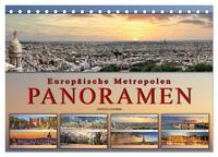 Europäische Metropolen - Panoramen (Tischkalender 2025 DIN A5 quer), CALVENDO Monatskalender