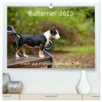 Bullterrier 2025 Frech und fröhlich durch das Jahr (hochwertiger Premium Wandkalender 2025 DIN A2 quer), Kunstdruck in Hochglanz