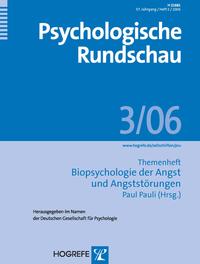 Biopsychologie der Angst und Angststörungen