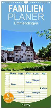 Familienplaner 2025 - Emmendingen mit 5 Spalten (Wandkalender, 21 x 45 cm) CALVENDO