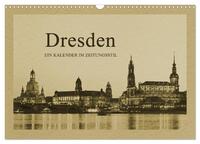 Dresden - Ein Kalender im Zeitungsstil (Wandkalender 2025 DIN A3 quer), CALVENDO Monatskalender