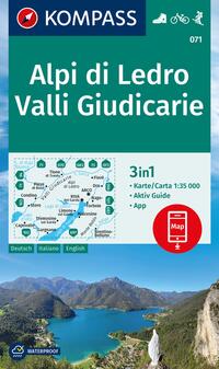 KOMPASS Wanderkarte 071 Alpi di Ledro, Valli Giudicarie 1:35.000