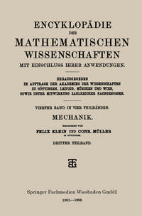 Encyklopädie der Mathematischen Wissenschaften mit Einschluss ihrer Anwendungen