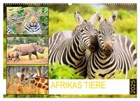 Afrikas Tiere. Majestäten in exotischer Wildnis (Wandkalender 2025 DIN A2 quer), CALVENDO Monatskalender