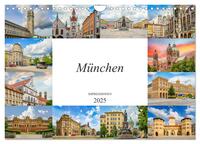 München Impressionen (Wandkalender 2025 DIN A4 quer), CALVENDO Monatskalender