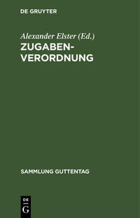 Zugaben-Verordnung