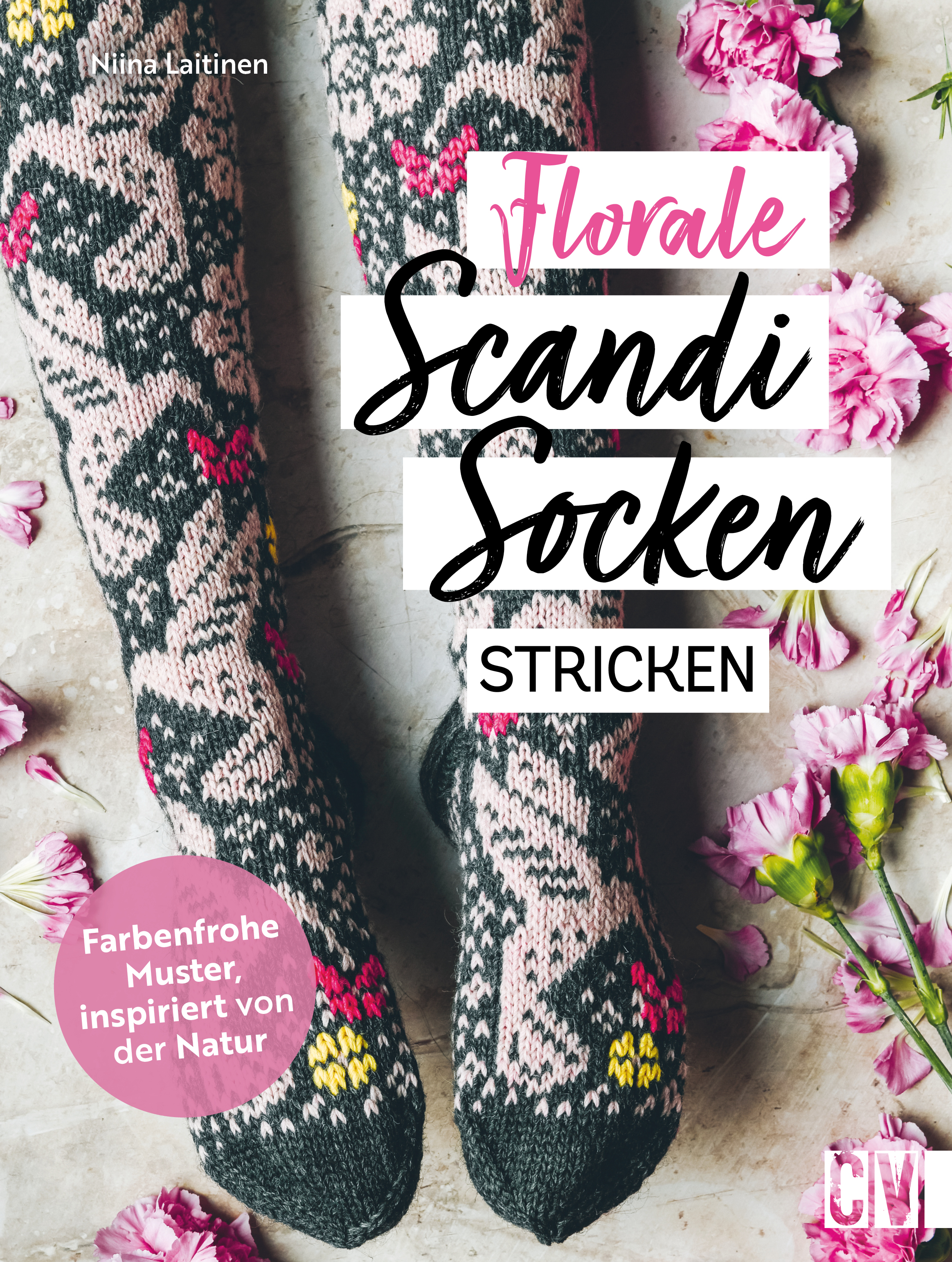 Florale Scandi-Socken stricken