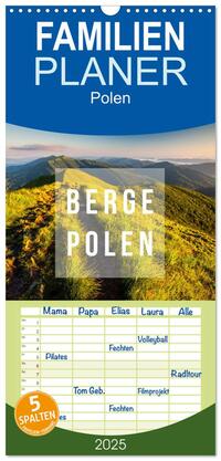 Familienplaner 2025 - Berge. Polen mit 5 Spalten (Wandkalender, 21 x 45 cm) CALVENDO