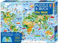 Puzzle und Buch: Die Welt