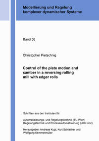 Control of the plate motion and camber in a reversing rolling mill with edger rolls