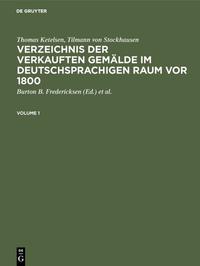 Verzeichnis der verkauften Gemälde im deutschsprachigen Raum vor 1800