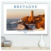 Bretagne - Felsenküste, Sandstrände und viel zu sehen (hochwertiger Premium Wandkalender 2025 DIN A2 quer), Kunstdruck in Hochglanz