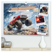 Wilde Monstertrucks (hochwertiger Premium Wandkalender 2025 DIN A2 quer), Kunstdruck in Hochglanz