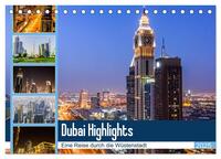 Dubai Highlights (Tischkalender 2025 DIN A5 quer), CALVENDO Monatskalender