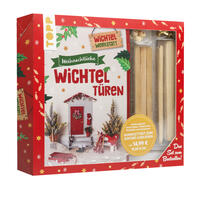 Kreativ-Set Weihnachtliche Wichteltüren. Anleitungsbuch + Material. Set zum Buch