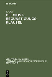 Die Meistbegünstigungs-Klausel