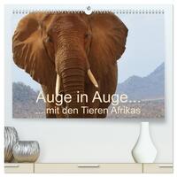 Auge in Auge mit den Tieren Afrikas (hochwertiger Premium Wandkalender 2025 DIN A2 quer), Kunstdruck in Hochglanz