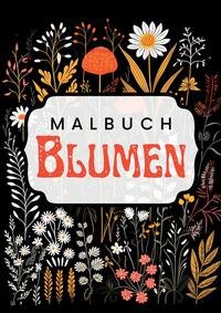 Schwarzes Malbuch Blumen