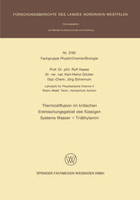 Thermodiffusion im kritischen Entmischungsgebiet des flüssigen Systems Wasser + Triäthylamin