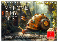 My home is my castle - flotte Schnecken unterwegs (Wandkalender 2025 DIN A4 quer), CALVENDO Monatskalender