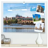 Historisches Prag (hochwertiger Premium Wandkalender 2025 DIN A2 quer), Kunstdruck in Hochglanz