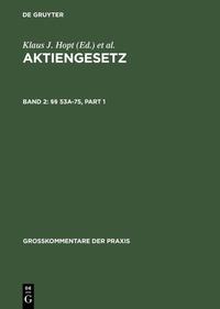 Aktiengesetz / §§ 53a-75