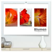 Blumen Trilogien (hochwertiger Premium Wandkalender 2025 DIN A2 quer), Kunstdruck in Hochglanz