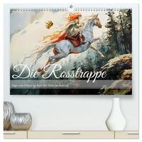 Die Rosstrappe - Sage vom Felsen im Harz bei Thale im Bodetal (hochwertiger Premium Wandkalender 2025 DIN A2 quer), Kunstdruck in Hochglanz