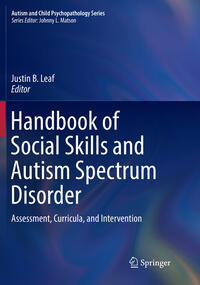 Handbook of Social Skills and Autism Spectrum Disorder