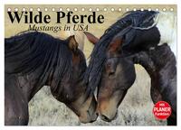 Wilde Pferde. Mustangs in USA (Tischkalender 2025 DIN A5 quer), CALVENDO Monatskalender