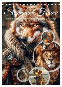 Steampunk Fauna (Tischkalender 2025 DIN A5 hoch), CALVENDO Monatskalender