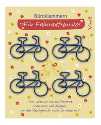 4er-Set Büroklammern »Fahrradfreunde«