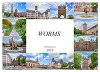 Worms Impressionen (Tischkalender 2025 DIN A5 quer), CALVENDO Monatskalender