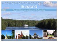 Russland - Auf dem Wasser von Moskau nach St. Petersburg (Tischkalender 2025 DIN A5 quer), CALVENDO Monatskalender