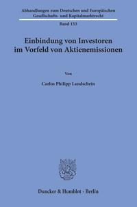 Einbindung von Investoren im Vorfeld von Aktienemissionen.