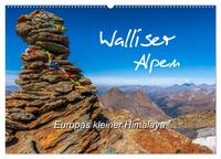 Walliser Alpen – Europas »kleiner« Himalaya (Wandkalender 2025 DIN A2 quer), CALVENDO Monatskalender