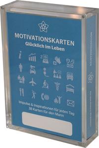 Glücklich im Leben - Motivationskartenset für Männer als positive Impulsgeber zur Selbstfindung und Inspiration