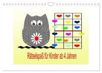 Rätselspaß für Kinder ab 4 Jahren (Wandkalender 2025 DIN A4 quer), CALVENDO Monatskalender