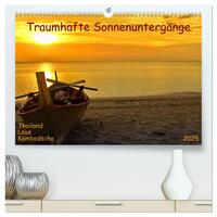 Traumhafte Sonnenuntergänge in Thailand, Laos und Kambodscha (hochwertiger Premium Wandkalender 2025 DIN A2 quer), Kunstdruck in Hochglanz