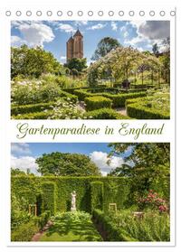 Gartenparadiese in England (Tischkalender 2025 DIN A5 hoch), CALVENDO Monatskalender