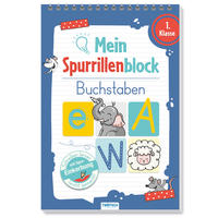 TRÖTSCH - Spurrillenblock "Buchstaben" | Übungsbuch mit vorgeprägten Linien zum Erlernen der Groß- und Kleinbuchstaben. Übungsheft zum Buchstaben lernen, ideal für die Einschulung | 1. Klasse