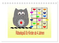 Rätselspaß für Kinder ab 4 Jahren (Tischkalender 2025 DIN A5 quer), CALVENDO Monatskalender