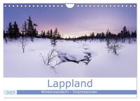 Lappland - Winterwandern Impressionen (Wandkalender 2025 DIN A4 quer), CALVENDO Monatskalender