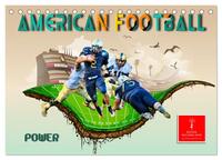 American Football - Power (Tischkalender 2025 DIN A5 quer), CALVENDO Monatskalender