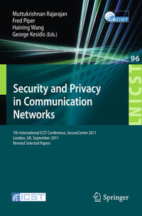 Security and Privacy in Communication Networks