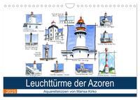 Leuchttürme der Azoren (Wandkalender 2025 DIN A4 quer), CALVENDO Monatskalender